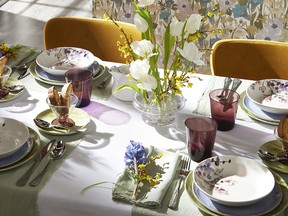 Celebrate the season with a spring tablescape. HOMESENSE