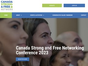 Framegrab from the Canada Strong and Free website.