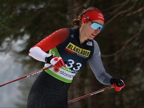 Dahria Beatty of Canada competes during the Cross-Country Women's Sprint Final Classic at the FIS Nordic World Ski Championships Planica on Feb. 23, 2023 in Planica, Slovenia.