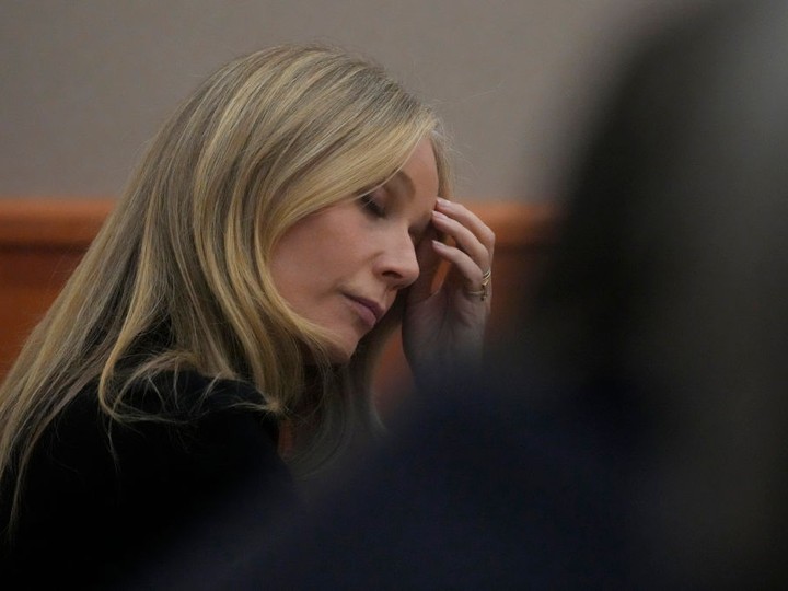  Gwyneth Paltrow sits during an objection by her attorney. (Photo by Rick Bowmer-Pool/Getty Images)