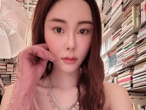 Abby Choi, a 28-year-old model who was murdered and parts of her body were found in a village house on the outskirts of Hong Kong, China, is seen in this picture obtained from social media released on February 6, 2023.