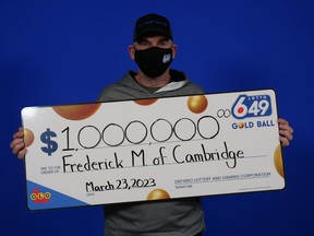 Frederick Matthews won a LOTTO 6/49 prize worth $1 million in the Gold Ball Draw on February 22, 2023.