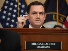 Chairman Representative Mike Gallagher (R-WI), speaks during the first hearing on national security and Chinese threats to America held by the House Select Committee on the Chinese Communist Party on Capitol Hill in Washington, D.C. on Feb. 28, 2023.