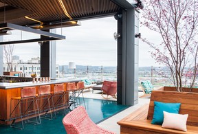 Grab a drink and a bite with a great view at Rare Bird rooftop bar at Noelle. HANDOUT