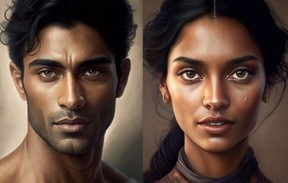 How the world perceives the ideal man and woman from India with the use of AI – courtesy Pour Moi