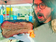 Dave Grohl barbecued for 24 hours to feed homeless people in Los Angeles recently.