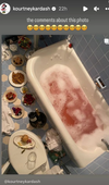 Kourtney Kardashian responded to Instagram followers who were left gagging at her ‘nasty’ bathtub feast.