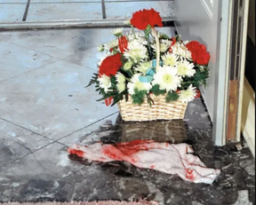 The crime scene. PB COUNTY SHERIFFS