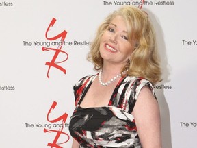 Actress Melody Thomas Scott, who plays Nikki Newman on The Young and the Restless, celebrates the show's 11,000th episode in 2016 in this file photo.