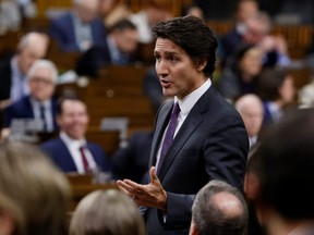 Prime Minister Justin Trudeau speaks during Question Period in the House of Commons on Parliament Hill in Ottawa, Feb. 1, 2023.