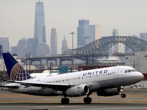 A United Airlines passenger jet takes off at Newark Liberty International Airport in Newark, N.J., Dec. 6, 2019.