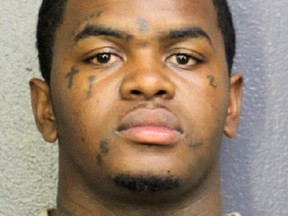 In this handout image provided by the Broward Sheriff's Office, Dedrick D. Williams poses for his mugshot after being arrested on suspicion of murdering rapper XXXTentacion on June 20, 2018 in Pompano Beach, Florida.
