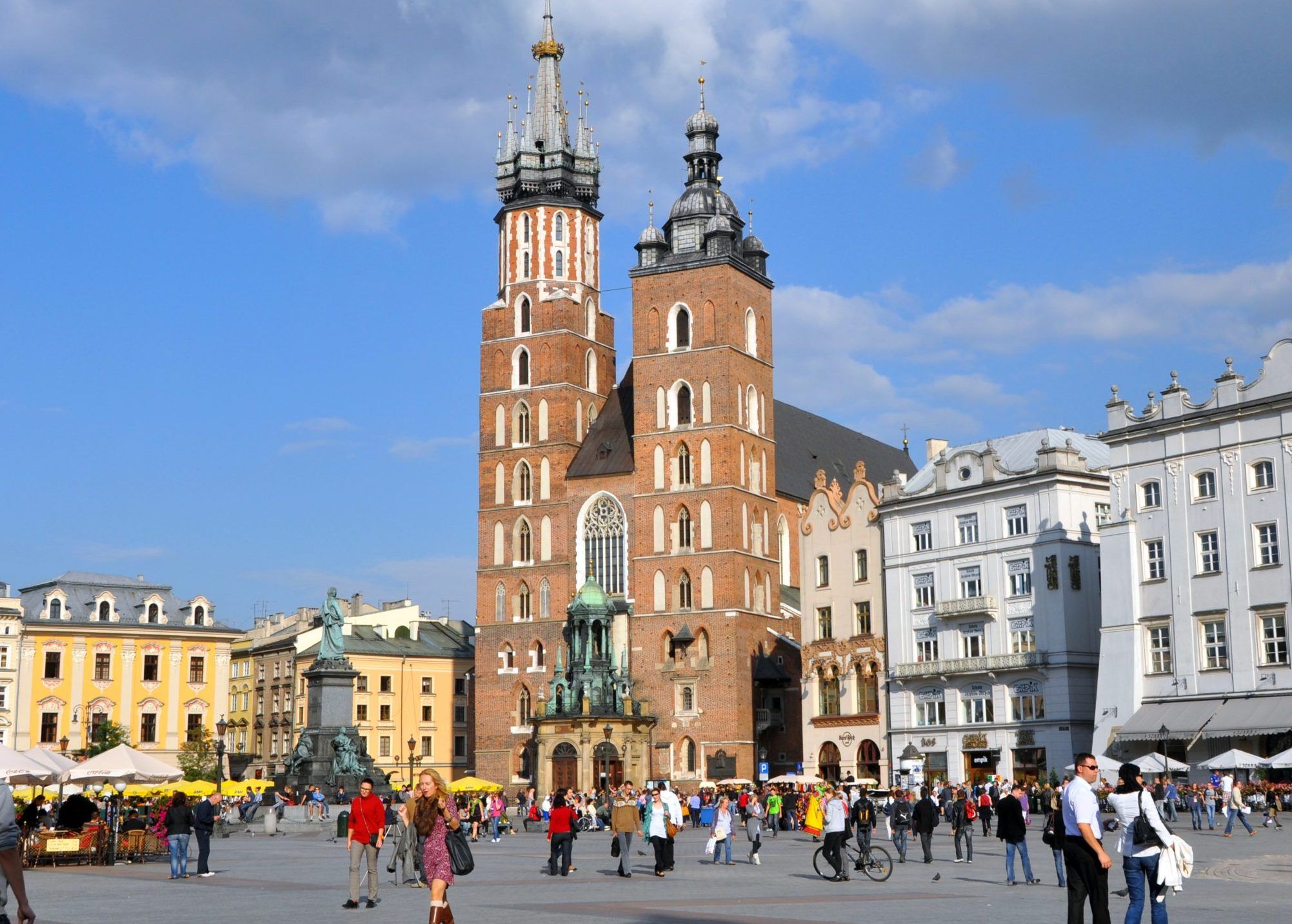 Krakow's Main Market Square offers a vibrant slice of modern Polish life — and it's just steps away from a cheap and cheerful milk-bar meal. (photo: Cameron Hewitt)