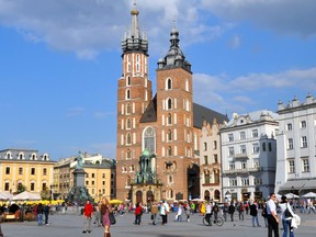 Krakow's Main Market Square offers a vibrant slice of modern Polish life — and it's just steps away from a cheap and cheerful milk-bar meal. (photo: Cameron Hewitt)