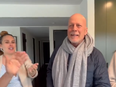 Bruce Willis appears to be missing a front tooth in a video posted by Demi Moore for his birthday.
