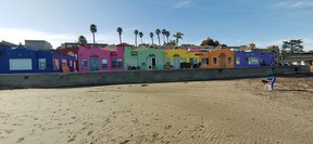 The colourful row of cottages are a landmark in Santa Cruz County’s Capitola Village. SARA SHANTZ