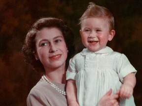 King Charles shared this image of himself with his mom, Queen Elizabeth, on the Royal Family's Instagram account on Mother's Day in the U.K.