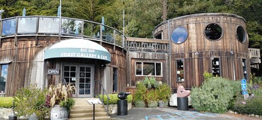 COAST restaurant is built inside three redwood water tanks. SARA SHANTZ PHOTO