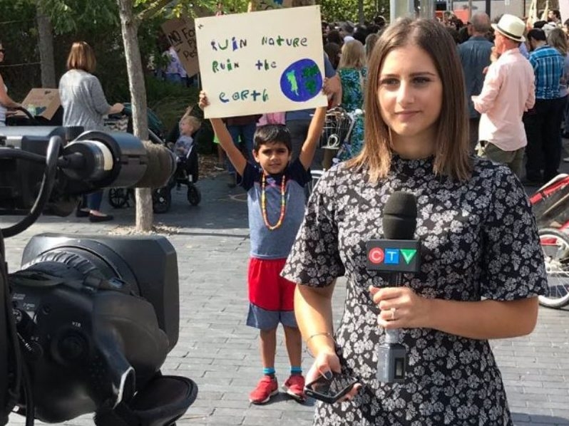 Photo of CTV reporter struck by vehicle while covering Guelph-area crash remains hospitalized