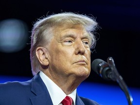 Former President Donald Trump speaks at the Conservative Political Action Conference, CPAC 2023, Saturday, March 4, 2023, at National Harbor in Oxon Hill, Md.