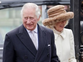 King Charles And Camilla - Colchester Castle Arrival - March 7th 2023 - Getty
