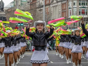 This year's parade included 15 marching bands from across Ireland and North America, according to a tweet from @stpatricksfest.