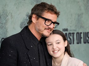 Pedro Pascal and Bella Ramsey at the premiere of The Last of Us.