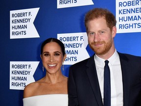 Prince Harry and Meghan, Duchess Of Sussex, are pictured in  New York in December 2022.