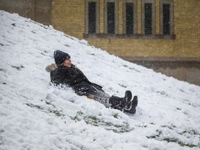 Sledding, which includes tobogganing, is more dangerous than snowboarding, according to Canada's Public Health Agency.