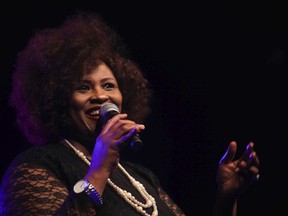 Jazz singer and writer, Gloria Bosman performs at the 22nd Joy of Jazz Festival in Johannesburg on Sept. 26, 2019.