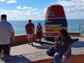 There’s always a lineup to get a photo with the Southernmost Point marker in Key West, Fla. (Dave Pollard/Toronto Sun)