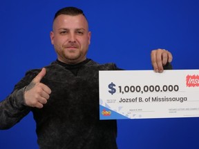 Jozsef Berki of Mississauga won $1 million.