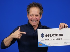 Glen Harper, of Maple, Ont., with this second lottery win.