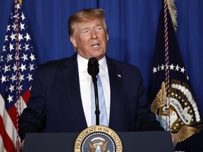 President Donald Trump speaks at his Mar-a-Lago estate on Jan. 3, 2019, in Palm Beach, Fla.