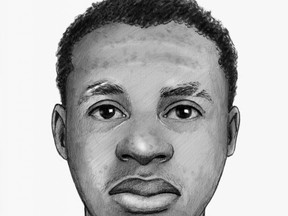 Investigators released this sketch of a man, who has now been identified, after he was found critically injured and dumped on an Etobicoke sidewalk on Sunday, March 5, 2023.