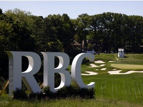 Singage and view down the third fairway during the pro-am prior to the RBC Canadian Open at St. George's Golf and Country Club on June 08, 2022 in Etobicoke, Ontario, Canada.
