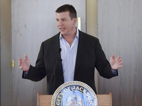 Former professional wrestler Ted "Teddy" DiBiase Jr., is shown in this Sept. 23, 2015 photograph, taken in Jackson, Miss. A federal indictment unsealed on Thursday, April 20, 2023, said companies run by DiBiase received "sham contracts" in Mississippi and misspent millions of dollars of welfare money that was supposed to help some of the neediest people in the United States.