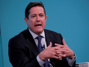 Chief executive officer of Barclays, Jes Staley, takes part in the Yahoo Finance All Markets Summit in New York, February 8, 2017.