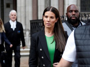 Rebekah Vardy, wife of Leicester City soccer player Jamie Vardy (not pictured), departs Royal Courts of Justice on the final day of a libel trial in London, Britain May 19, 2022.