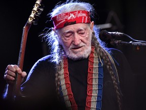 Country music legend Willie Nelson finishes his set at the Outlaws & Legends Music Fest in Abilene, Texas, on Saturday, April 1, 2023.