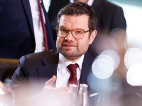 German Justice Minister Marco Buschmann attends the weekly cabinet meeting at the Chancellery in Berlin, Germany January 11, 2023.