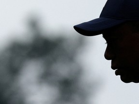 Golf - The Masters - Augusta National Golf Club - Augusta, Georgia, U.S. - April 4, 2023. Tiger Woods of the U.S. walks to the 14th during a practice round.