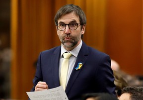 Canada's Minister of the Environment and Climate Change Steven Guilbeault speaks during Question Period in the House of Commons on Parliament Hill in Ottawa, Ontario, Canada, March 22, 2022.