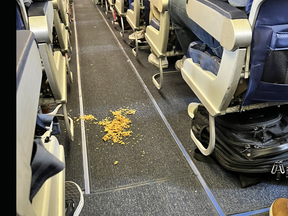 There was a rice incident on a recent flight headed to Houston. Jennifer Schaper @jenschap/Twitter