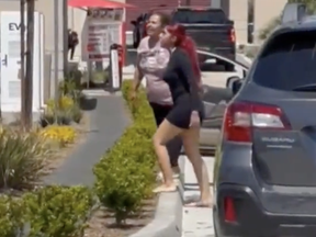 A brawl broke out at a popular California burger joint and like most things these days, it was captured on video.