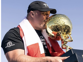 Mitchell Hooper is the first Canadian to win the World's Strongest Man competition.