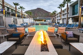 Camelback Mountain is seen from the swimming pool area of Mountain Shadows Resort Scottsdale, a boutique resort in Paradise Valley. Ernest Doroszuk/Toronto Sun