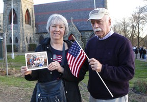 An emotional memorial service was held at a church in Medford for Krystle Campbell, 29, a resident of the small town north of Boston who was killed in the marathon bombings. Retired school teacher Margaret Regan, who taught Campbell in Grade 2, attended the service with her husband Bernard, a retired cop. CHRIS DOUCETTE/TORONTO SUN FILES