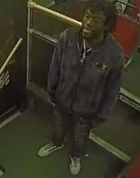 Investigators need help identifying this man who is suspected of a stabbing on a TTC bus on Tuesday, April 11, 2023.