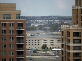 The Pentagon building is seen in Arlington, Va., April 6, 2023.